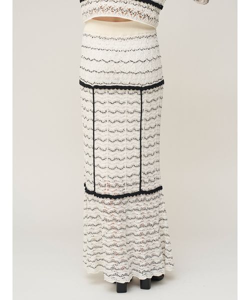 SNIDEL（スナイデル）の「クロシェニットスカート（スカート・レディース・ネイビー/イエロー/その他・F）」の8枚目の写真