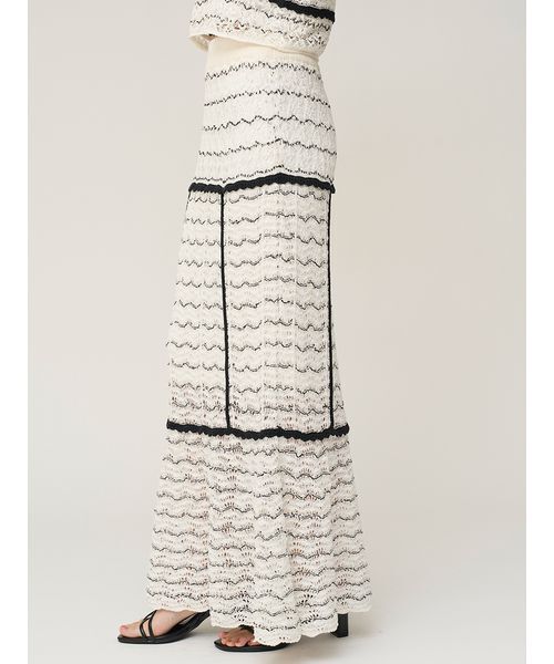 SNIDEL（スナイデル）の「クロシェニットスカート（スカート・レディース・ネイビー/イエロー/その他・F）」の9枚目の写真