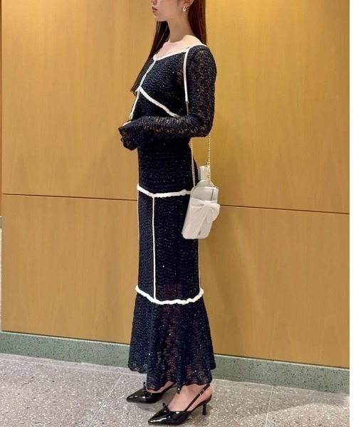 SNIDEL（スナイデル）の「クロシェニットスカート（スカート・レディース・ネイビー/イエロー/その他・F）」の16枚目の写真