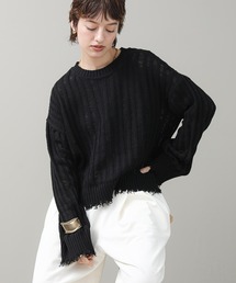 The rejoice（ザ リジョイス）の「ダメージ針抜きシアーニット（ニット/セーター）」