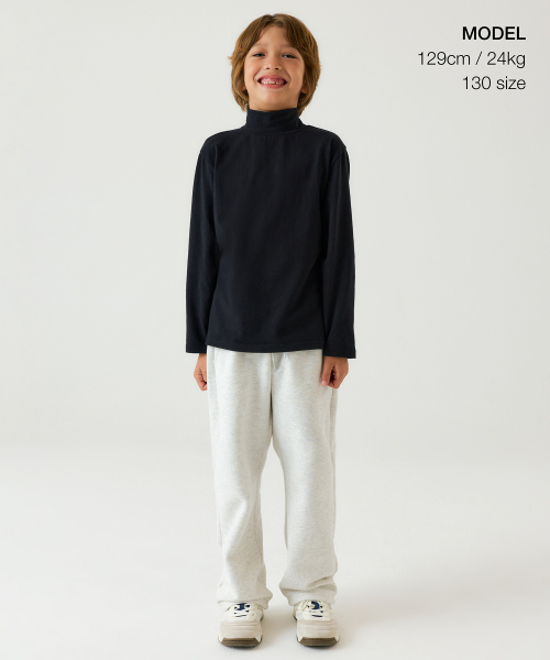 MUSINSA STANDARD KIDS（ムシンサスタンダードキッズ）の「起毛ラウンジスウェットパンツ [オートミール]（スウェットパンツ・レディース・その他・100/110/120/130）」の2枚目の写真