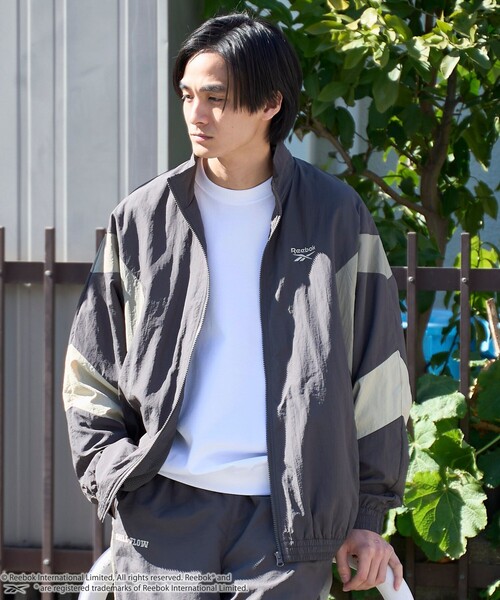 coen（コーエン）の「Reebok（リーボック）別注トラックジャケット（ナイロンジャケット・メンズ・オフホワイト/ダークグレー/ベージュ・M/L/XL）」の13枚目の写真