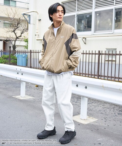 coen（コーエン）の「Reebok（リーボック）別注トラックジャケット（ナイロンジャケット・メンズ・オフホワイト/ダークグレー/ベージュ・M/L/XL）」の21枚目の写真