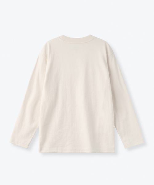 MUSINSA STANDARD KIDS（ムシンサスタンダードキッズ）の「[クールスタンダード] リラックスドクルーネック長袖Tシャツ [クリーム]（Tシャツ/カットソー・レディース・その他・100/110/120/130/140/150）」の3枚目の写真