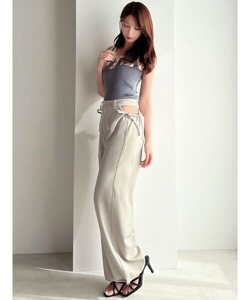 RESEXXY（リゼクシー）の「ウエストオープンパンツ（その他パンツ・レディース・ベージュ/ブラック・FREE）」の3枚目の写真