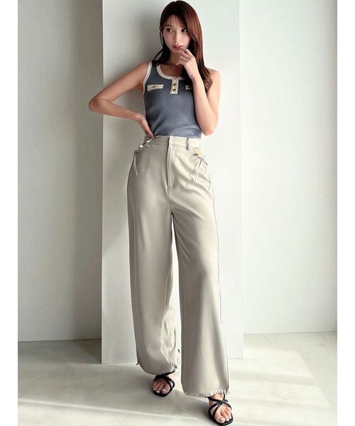 RESEXXY（リゼクシー）の「ウエストオープンパンツ（その他パンツ・レディース・ベージュ/ブラック・FREE）」の4枚目の写真