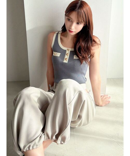 RESEXXY（リゼクシー）の「ウエストオープンパンツ（その他パンツ・レディース・ベージュ/ブラック・FREE）」の5枚目の写真