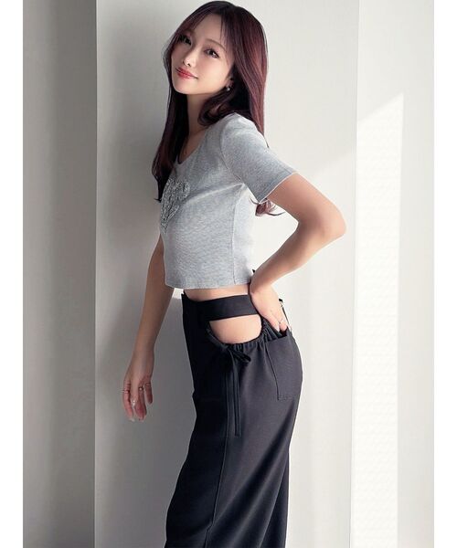 RESEXXY（リゼクシー）の「ウエストオープンパンツ（その他パンツ・レディース・ベージュ/ブラック・FREE）」の10枚目の写真