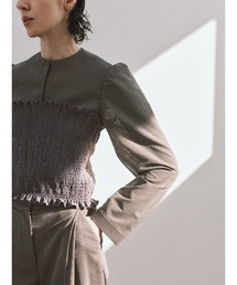 CIS. | CIS. ショートジャケット ウォッシャブル カラミストレッチ ハウンドトゥース(テーラードジャケット)