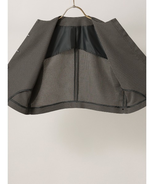 CIS.（シス）の「CIS. ショートジャケット ウォッシャブル カラミストレッチ ハウンドトゥース（テーラードジャケット・レディース・グレー/ベージュ・36(7号)/38(9号)）」の20枚目の写真