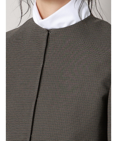 CIS.（シス）の「CIS. ショートジャケット ウォッシャブル カラミストレッチ ハウンドトゥース（テーラードジャケット・レディース・グレー/ベージュ・36(7号)/38(9号)）」の21枚目の写真