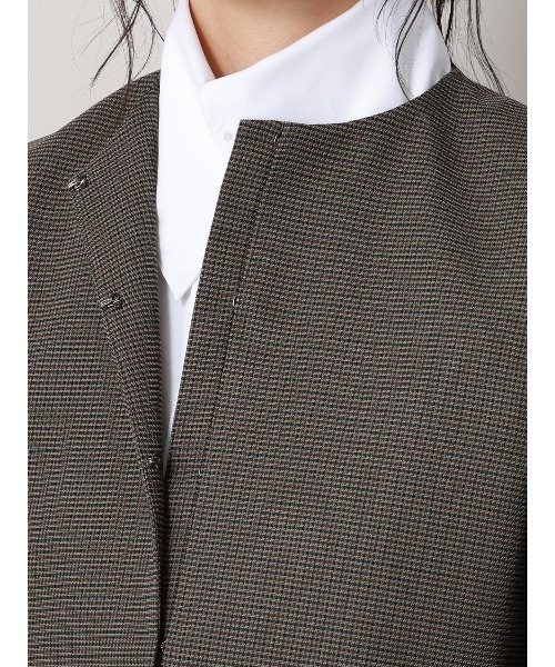 CIS.（シス）の「CIS. ショートジャケット ウォッシャブル カラミストレッチ ハウンドトゥース（テーラードジャケット・レディース・グレー/ベージュ・36(7号)/38(9号)）」の22枚目の写真
