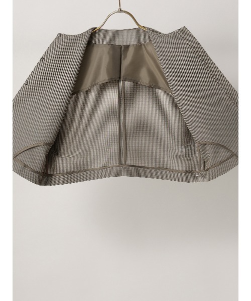CIS.（シス）の「CIS. ショートジャケット ウォッシャブル カラミストレッチ ハウンドトゥース（テーラードジャケット・レディース・グレー/ベージュ・36(7号)/38(9号)）」の10枚目の写真