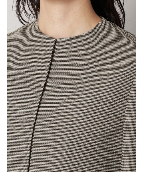 CIS.（シス）の「CIS. ショートジャケット ウォッシャブル カラミストレッチ ハウンドトゥース（テーラードジャケット・レディース・グレー/ベージュ・36(7号)/38(9号)）」の11枚目の写真