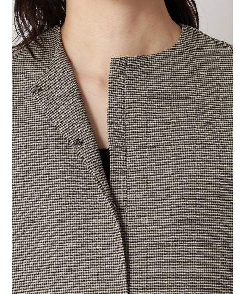 CIS.（シス）の「CIS. ショートジャケット ウォッシャブル カラミストレッチ ハウンドトゥース（テーラードジャケット・レディース・グレー/ベージュ・36(7号)/38(9号)）」の12枚目の写真