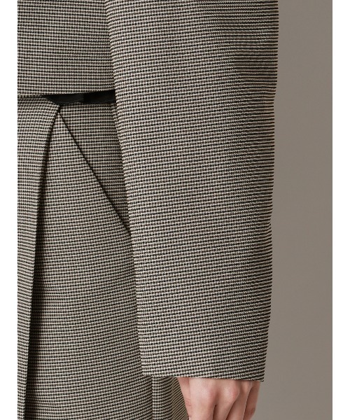 CIS.（シス）の「CIS. ショートジャケット ウォッシャブル カラミストレッチ ハウンドトゥース（テーラードジャケット・レディース・グレー/ベージュ・36(7号)/38(9号)）」の13枚目の写真