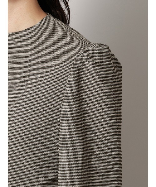 CIS.（シス）の「CIS. ショートジャケット ウォッシャブル カラミストレッチ ハウンドトゥース（テーラードジャケット・レディース・グレー/ベージュ・36(7号)/38(9号)）」の14枚目の写真