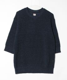 quadro（クオドロ）の「和紙エステル6分袖クルーネックプルオーバー（ニット/セーター）」