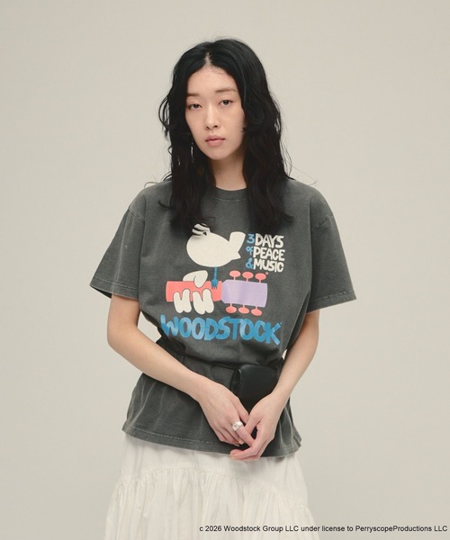 eL(エル)の「【eL】Wood Stock TEE SS/653158(Tシャツ/カットソー・レディース・ホワイト系その他/ブラック系その他・FREE)」の2枚目の写真