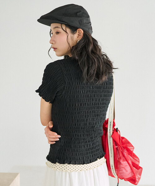 FREAK'S STORE(フリークスストア)の「FRUIT OF THE LOOM × FREAK'S STORE/フルーツオブザルーム 別注 シャーリング ロゴTシャツ(Tシャツ/カットソー・レディース・レモンイエロー/オフホワイト/レッド/ブラック・フリ-)」の21枚目の写真