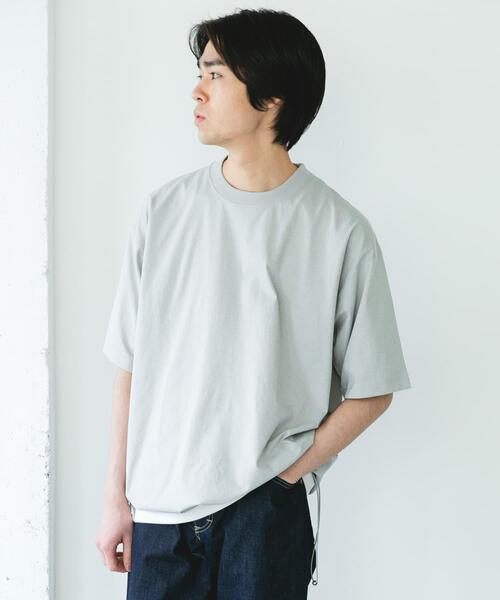 URBAN RESEARCH DOORS(アーバンリサーチドアーズ)の「『吸水速乾/接触冷感/イージーケア』クイックドライ ドロストショートスリーブTシャツ(Tシャツ/カットソー・メンズ・ブルー系その他/ホワイト/チャコールグレー/グレー・X-LARGE/LARGE/MEDIUM)」の18枚目の写真