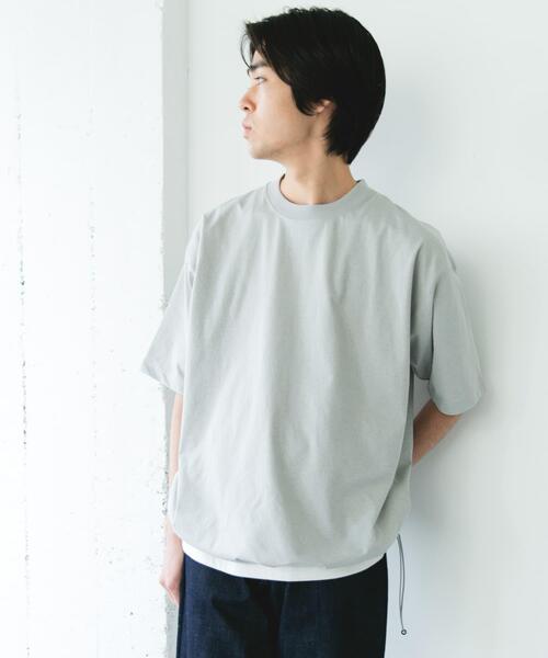 URBAN RESEARCH DOORS(アーバンリサーチドアーズ)の「『吸水速乾/接触冷感/イージーケア』クイックドライ ドロストショートスリーブTシャツ(Tシャツ/カットソー・メンズ・ブルー系その他/ホワイト/チャコールグレー/グレー・X-LARGE/LARGE/MEDIUM)」の20枚目の写真