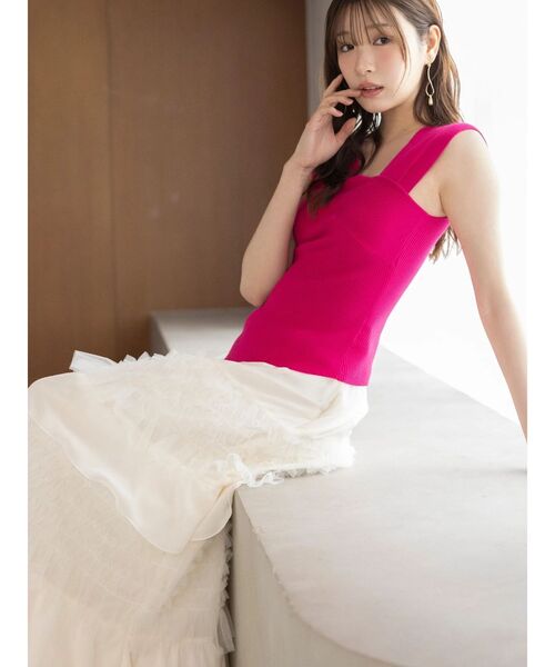 MERCURYDUO(マーキュリーデュオ)の「ティアードボリュームスカート(スカート・レディース・アイボリー/ライトグレー・MEDIUM/SMALL)」の9枚目の写真