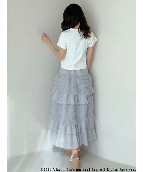 MERCURYDUO(マーキュリーデュオ)の「ティアードボリュームスカート(スカート・レディース・アイボリー/ライトグレー・MEDIUM/SMALL)」の21枚目の写真