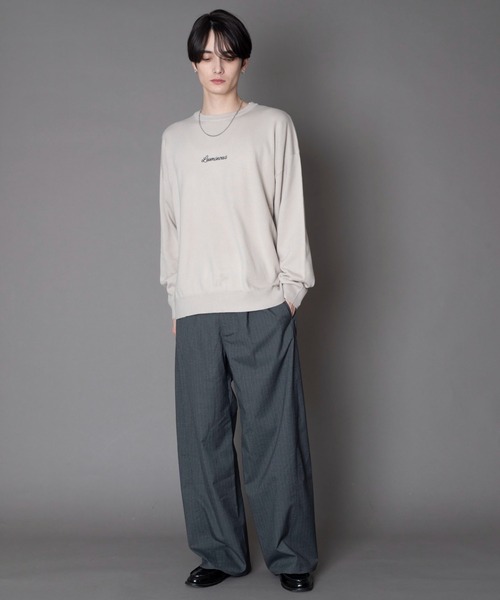 BROWNY(ブラウニー)の「BROWNY/【26年春新作】アクセ付きワンポイントニットプルオーバー(ニット/セーター・メンズ・オフホワイト/グレー/ブラック・MEDIUM/LARGE)」の14枚目の写真