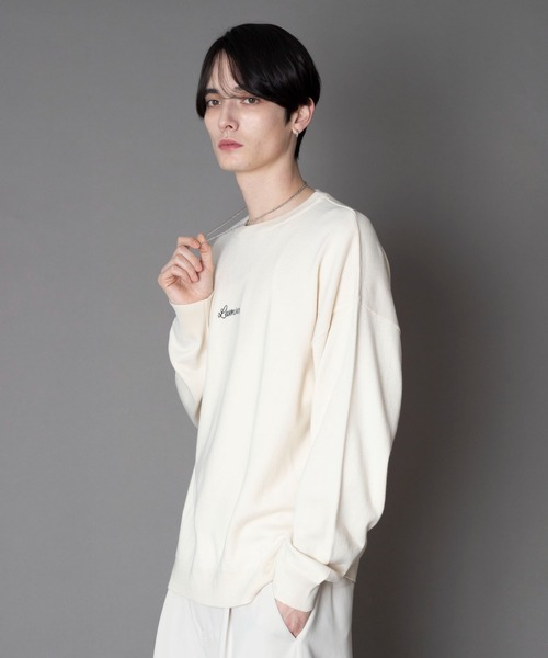 BROWNY(ブラウニー)の「BROWNY/【26年春新作】アクセ付きワンポイントニットプルオーバー(ニット/セーター・メンズ・オフホワイト/グレー/ブラック・MEDIUM/LARGE)」の21枚目の写真