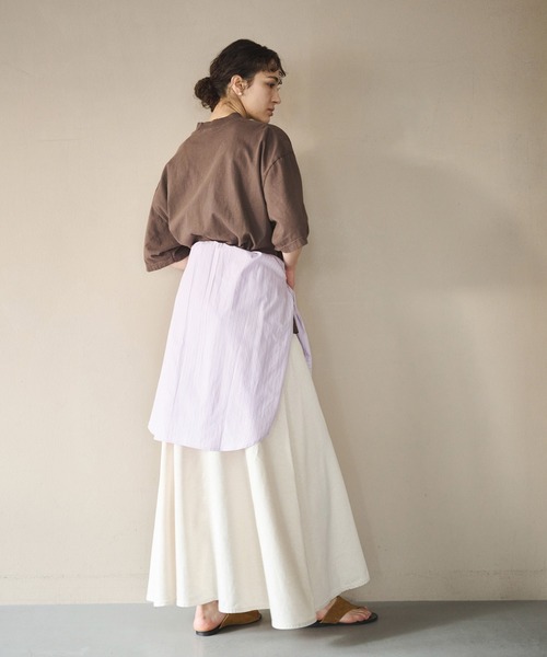 kha:ki（カーキ）の「「KHA:KI / カーキ」ワイドTシャツ -ユーティリティブリーズ-（Tシャツ/カットソー・レディース・ホワイト/ブラウン/ブラック・1）」の18枚目の写真