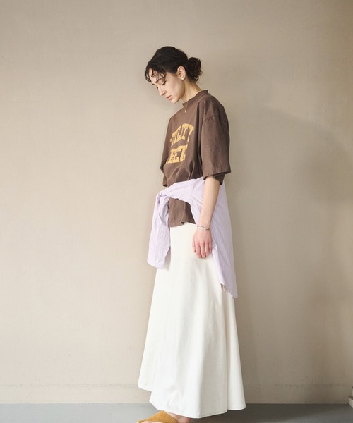 kha:ki（カーキ）の「「KHA:KI / カーキ」ワイドTシャツ -ユーティリティブリーズ-（Tシャツ/カットソー・レディース・ホワイト/ブラウン/ブラック・1）」の19枚目の写真