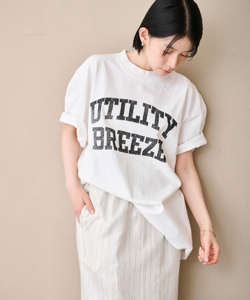 kha:ki（カーキ）の「「KHA:KI / カーキ」ワイドTシャツ -ユーティリティブリーズ-（Tシャツ/カットソー・レディース・ホワイト/ブラウン/ブラック・1）」の21枚目の写真