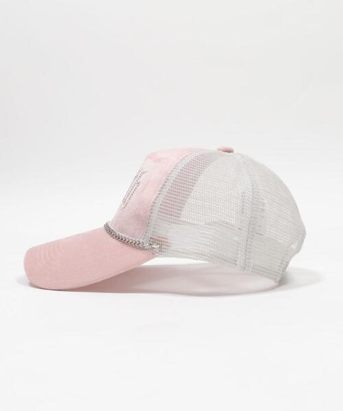 WEGO（ウィゴー）の「WEGO/【26年春新作】チェーンベロアメッシュキャップ（キャップ・レディース・ブラウン/ピンク/グレー・FREE）」の11枚目の写真