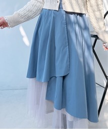 AS KNOW AS plus | 〇チュール重ね配色フレアスカート(スカート)