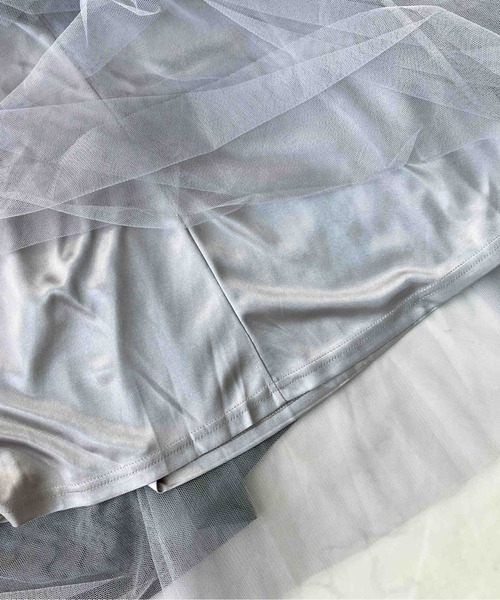 AS KNOW AS plus（アズノゥアズプラス）の「〇チュール重ね配色フレアスカート（スカート・レディース・ブルーグレー/ネイビー/チャコールグレー・FREE）」の12枚目の写真