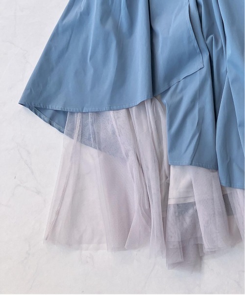 AS KNOW AS plus（アズノゥアズプラス）の「〇チュール重ね配色フレアスカート（スカート・レディース・ブルーグレー/ネイビー/チャコールグレー・FREE）」の14枚目の写真
