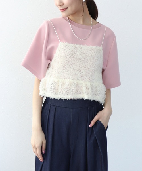 Jines(ジネス)の「Teeブラウス(Tシャツ/カットソー・レディース・ブラック/ホワイト/ピンク・38)」の3枚目の写真