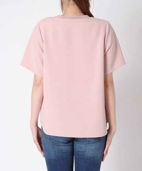 Jines(ジネス)の「Teeブラウス(Tシャツ/カットソー・レディース・ブラック/ホワイト/ピンク・38)」の7枚目の写真