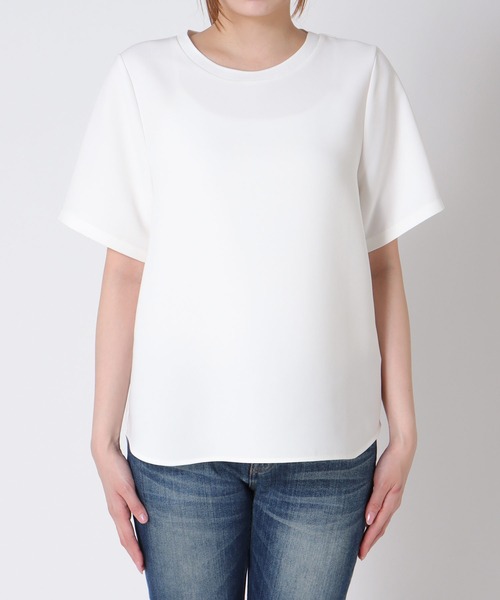 Jines(ジネス)の「Teeブラウス(Tシャツ/カットソー・レディース・ブラック/ホワイト/ピンク・38)」の14枚目の写真