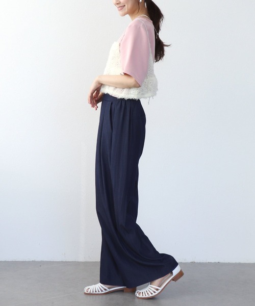 Jines(ジネス)の「Teeブラウス(Tシャツ/カットソー・レディース・ブラック/ホワイト/ピンク・38)」の22枚目の写真