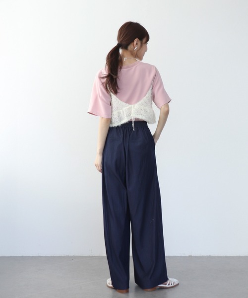 Jines(ジネス)の「Teeブラウス(Tシャツ/カットソー・レディース・ブラック/ホワイト/ピンク・38)」の21枚目の写真