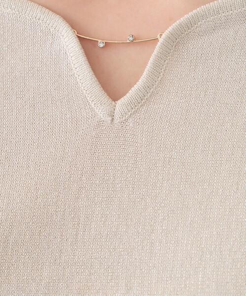 index（インデックス）の「フロントパーツ付きドルマンスリーブニット【洗濯機OK/抗ピル】《7col》（ニット/セーター・レディース・ネイビー系5/ナチュラル/チャコールグレー/ホワイト系9/ホワイト系8/パープル/ピンク系・42/40/38/36）」の10枚目の写真