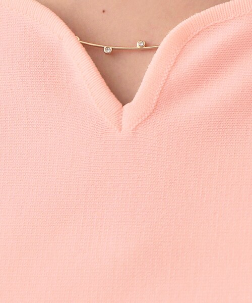 index（インデックス）の「フロントパーツ付きドルマンスリーブニット【洗濯機OK/抗ピル】《7col》（ニット/セーター・レディース・ネイビー系5/ナチュラル/チャコールグレー/ホワイト系9/ホワイト系8/パープル/ピンク系・42/40/38/36）」の14枚目の写真