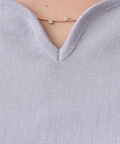 index（インデックス）の「フロントパーツ付きドルマンスリーブニット【洗濯機OK/抗ピル】《7col》（ニット/セーター・レディース・ネイビー系5/ナチュラル/チャコールグレー/ホワイト系9/ホワイト系8/パープル/ピンク系・42/40/38/36）」の18枚目の写真