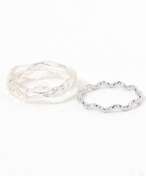 niko and...（ニコアンド）の「クリアメタル2SETリング（リング・レディース・グレー/イエロー・0）」の3枚目の写真