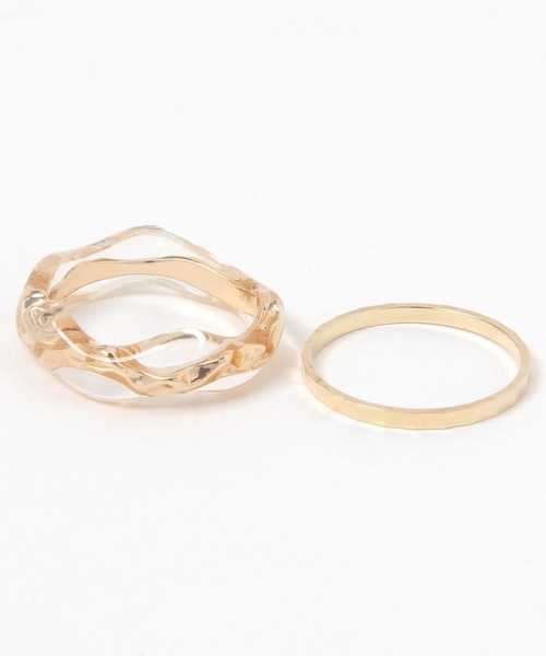 niko and...（ニコアンド）の「クリアメタル2SETリング（リング・レディース・グレー/イエロー・0）」の4枚目の写真