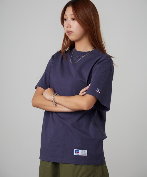 Russell Athletic（ラッセルアスレティック）の「RUSSELL ATHLETIC / ラッセルアスレティック Campus Jersey T ブランドタグ ワイドシルエット クルーネックTシャツ カットソー 2026年春夏（Tシャツ/カットソー・メンズ・オフホワイト/ブラック/ネイビー・M/L/XL）」の11枚目の写真
