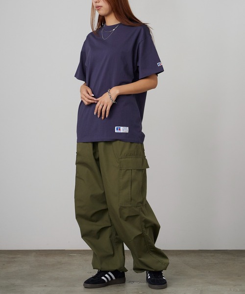 Russell Athletic（ラッセルアスレティック）の「RUSSELL ATHLETIC / ラッセルアスレティック Campus Jersey T ブランドタグ ワイドシルエット クルーネックTシャツ カットソー 2026年春夏（Tシャツ/カットソー・メンズ・オフホワイト/ブラック/ネイビー・M/L/XL）」の15枚目の写真