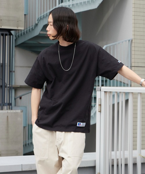 Russell Athletic（ラッセルアスレティック）の「RUSSELL ATHLETIC / ラッセルアスレティック Campus Jersey T ブランドタグ ワイドシルエット クルーネックTシャツ カットソー 2026年春夏（Tシャツ/カットソー・メンズ・オフホワイト/ブラック/ネイビー・M/L/XL）」の18枚目の写真
